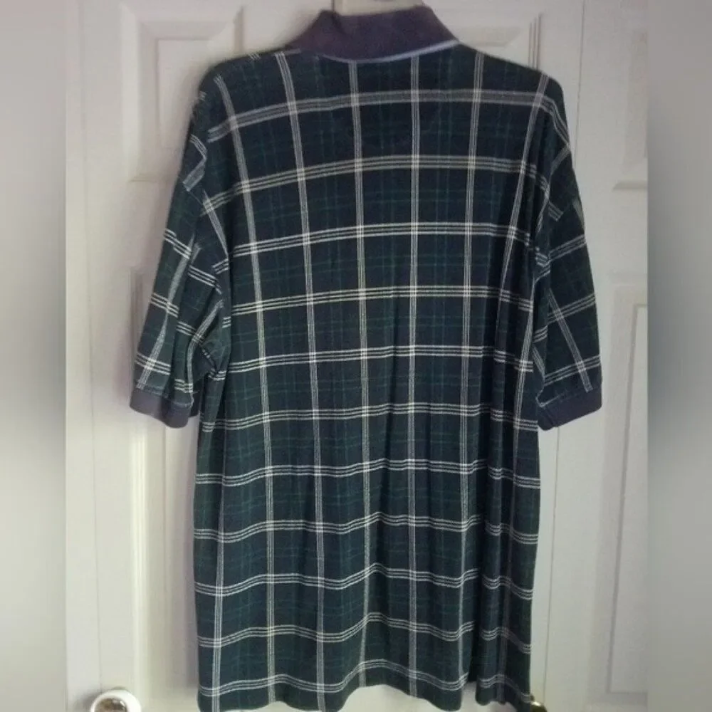 🇺🇲3/$15🇺🇲 Roundtree & Yorke Green Check Polo Size Large